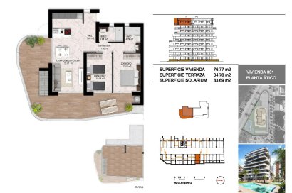 Obra nueva - Ático - Guardamar del Segura - Puerto